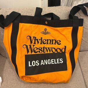 Vivienne Westwood Orange Tote with Black Details